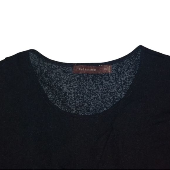 The Limited Black Ruffle Shimmery Sheer Top - Picture 9 of 12